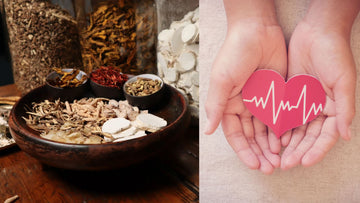Traditionelle chinesische Medizin (TCM) und ein Herz in den Händen